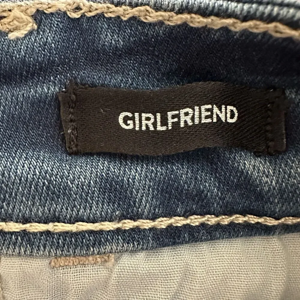 Justice Girls Girlfriend Repreve Slim Distressed Jeans Blue Size 7 NWT
